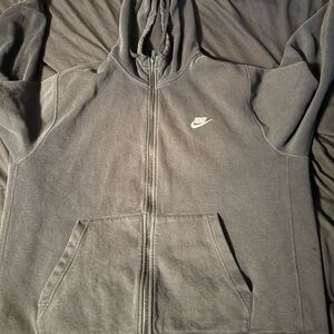 Nike Gray Zip-Up Hoodie